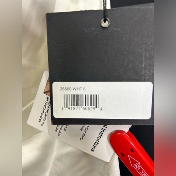 IEENA FOR MAC DUGGAL 26500 NWT One Shoulder Long Sleeve Satin Mini Dress - Picture 6 of 6